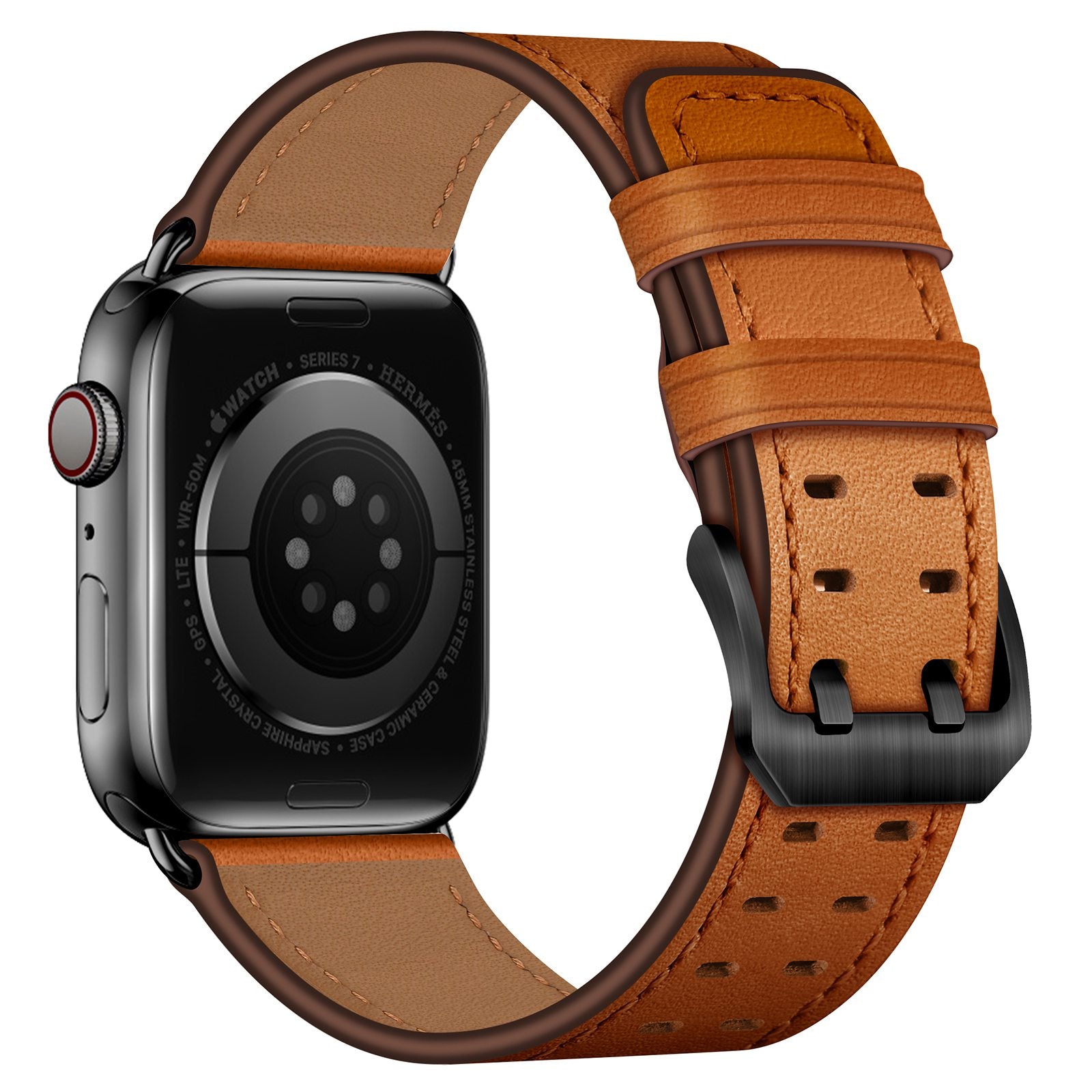 For Apple Watch Ultra 2 49mm Series 9 45mm SE (2023) 44mm Ultra 49mm Series 8 7 45mm Series 6 5 4 SE 44mm SE (2022) 44mm Series 3 2 1 42mm Genuine Leather Watch Band Quick Release Strap Replacement For Apple Watch Ultra 2 49mm Series 9 45mm SE (2023) 44mm Ultra 49mm Series 8 7 45mm Series 6 5 4 SE 44mm SE (2022) 44mm Series 3 2 1 42mm Genuine Leather Watch Band Quick Release Strap Replacement